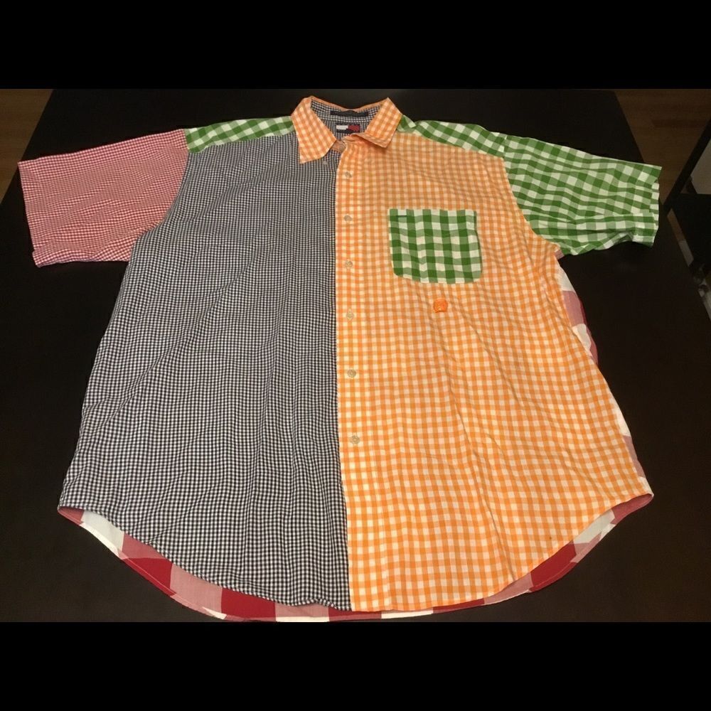 Vintage Tommy Hilfiger Button Up Multi Color Plaid